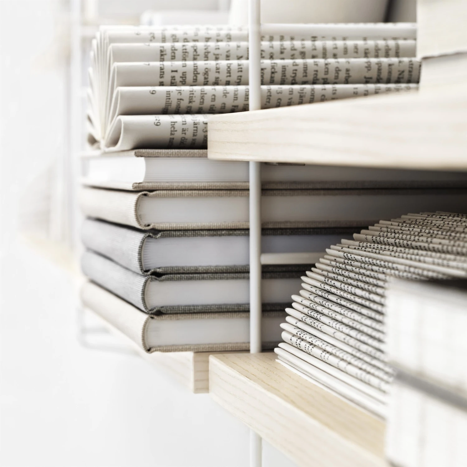 String Pocket Boekenplank Essen-wit 6 String Pocket Boekenplank Essen-wit - Afbeelding 4