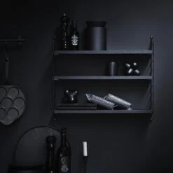 String Pocket Boekenplank Gebeitst Essen-zwart -Gubis Winkel p 26652 01 03 f8ff4779dc